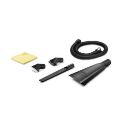 Car Interior Cleaning Kit (6-Piece Accessory Set) – Includes 1.5m Extension Hose, Extra-Long Crevice Nozzle, Car Nozzle, Suction Brushes, and Microfibre Cloth